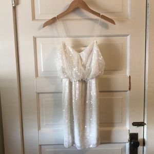 Aiden Mattox White sequin dress size 0